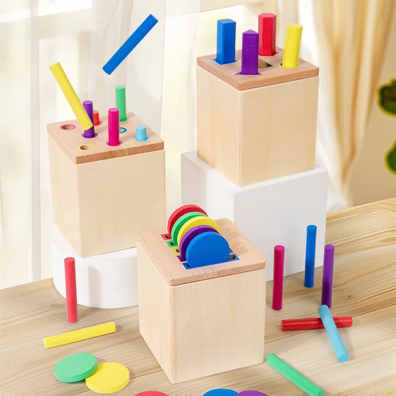 Coin Box Color Classification Shape Blocks Cognitive Pairing Teaching Aids Kids Toy