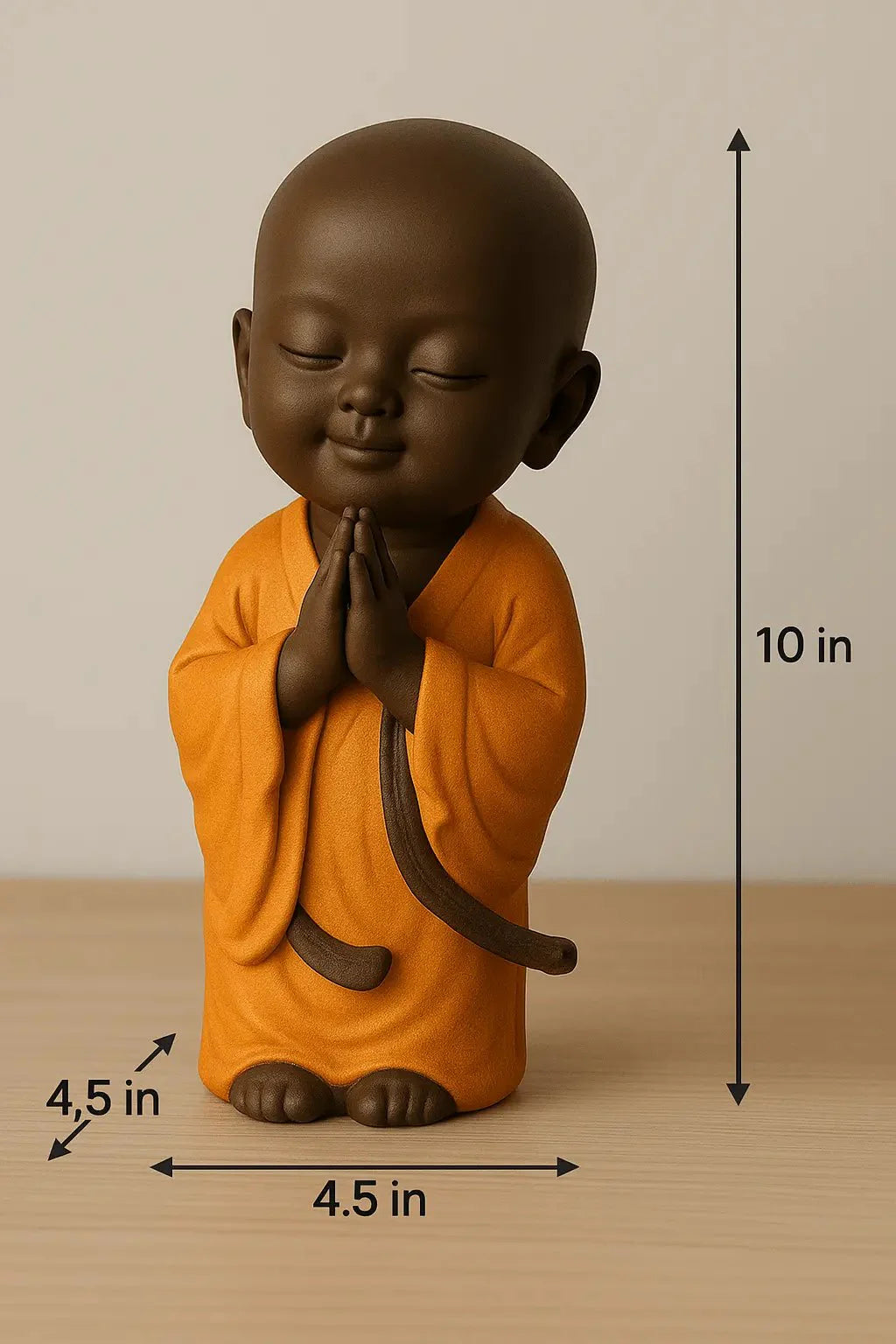 Namaste monk for garden indoor decor balcony decor