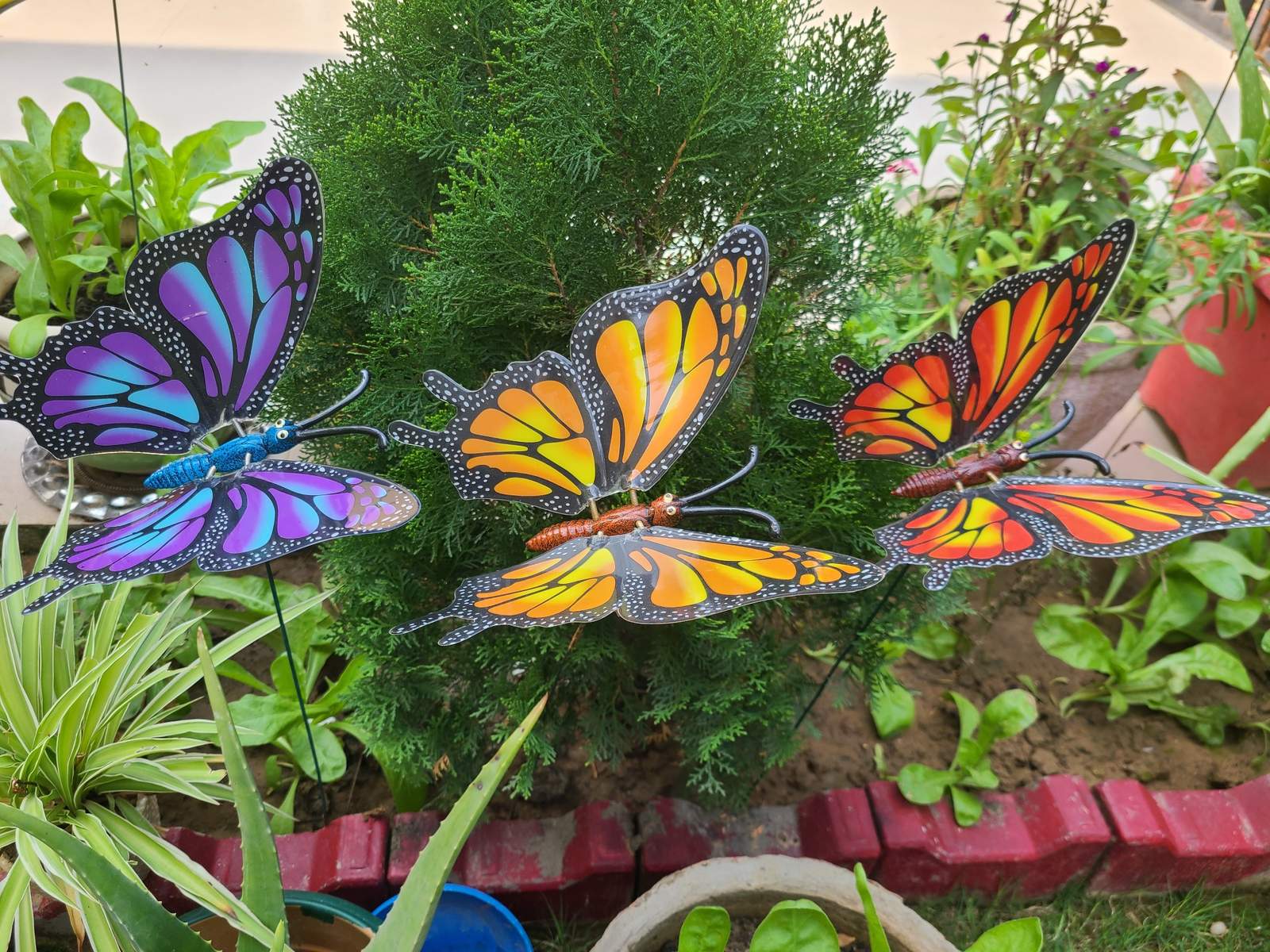 Butterfly garden sticks for garden decor home decor pack of 4