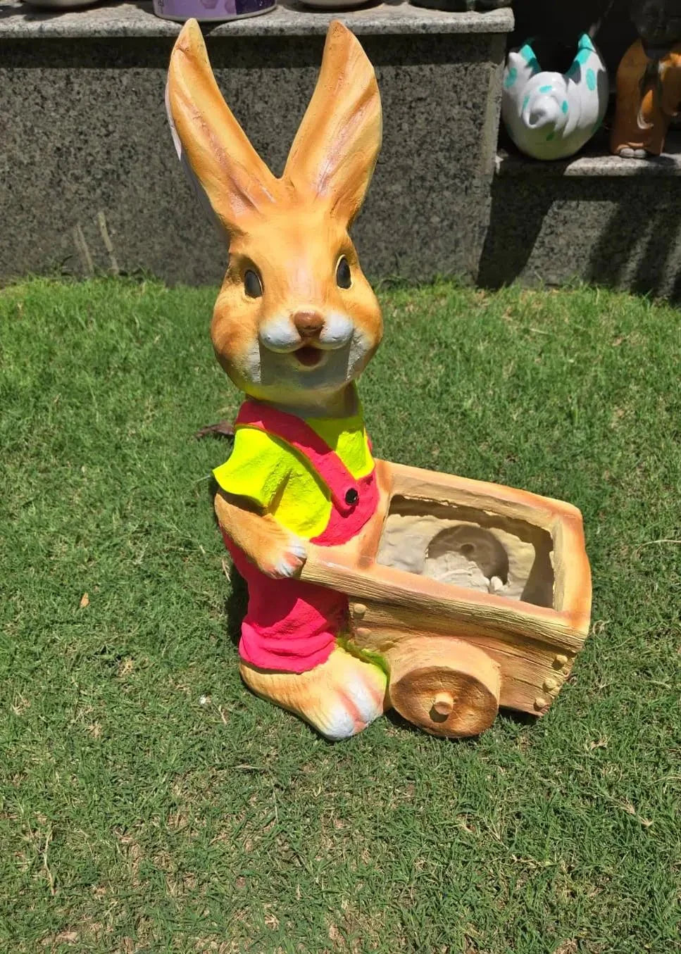 Rabbit Designer Planter Pot for Garden Decororation | Animal Showpiece for Home & Outdoor